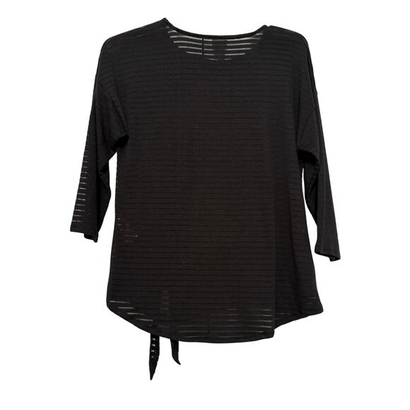 Chico's Black Tie-Waist Top, Size 0 - Picture 2 of 7